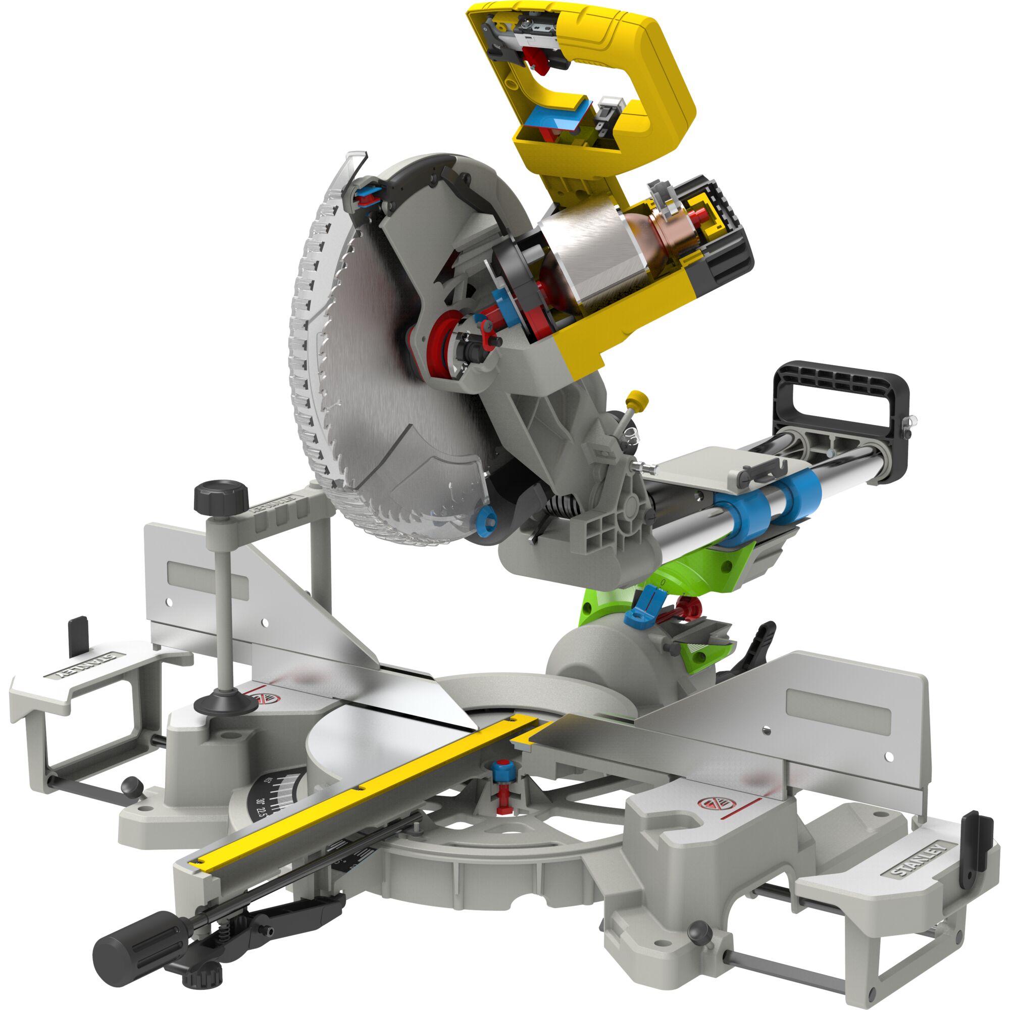 1800 W 255 mm Sliding Mitre Saw